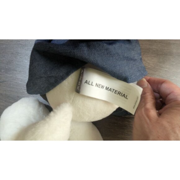 White Plush Dog Toy In Dress & Bow 14" stuffed animal XIMISO - Picture 4 of 10